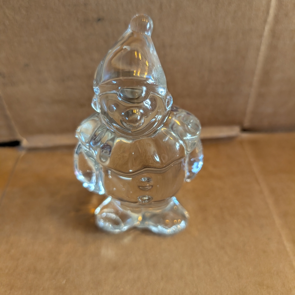 2/16$ Vintage Clear Glass gnome Art